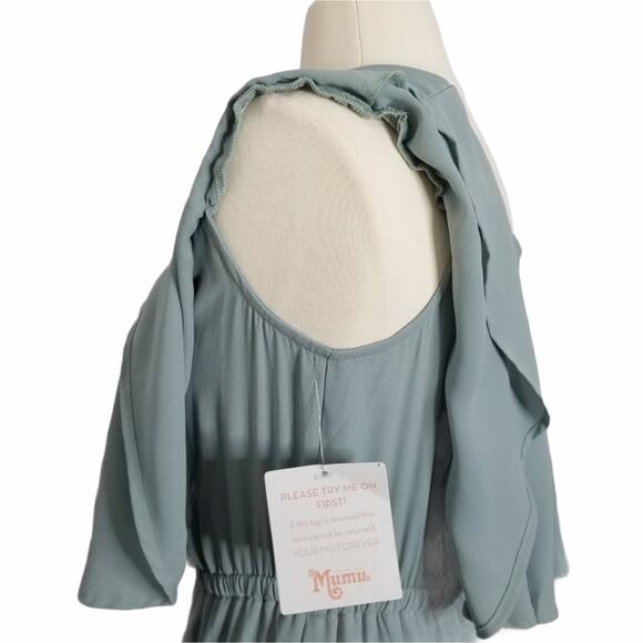 Show Me Your Mumu Hacienda Maxi Dress in Silver Sage size XXSmall NWT - Picture 3 of 8